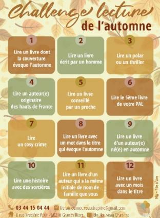 NE RATEZ PAS LE CHALLENGE D'AUTOMNE